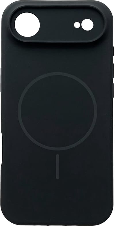 Casemania Hoesje Geschikt voor Apple iPhone 17 Air - Zwart - Zachte Liquid Siliconen Magnetisch Back Cover Case - Geschikt voor MagSafe - Telefoonhoesje met Camera Bescherming