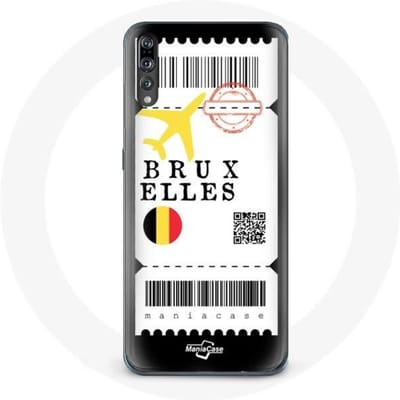 Coque pour Huawei P20 Billet d'avion Bruxelles Belgique