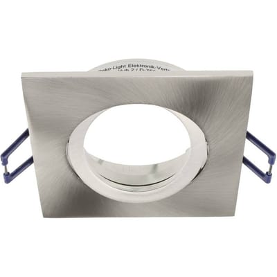 Deko-Light Inbouw plafondlamp Samsola, geborsteld zilver, 9 x 9 cm metaal