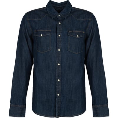 Guess overhemd Mannen blauw