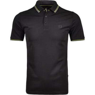 Ragman Polo Piqué Uni Tipping Keep Dry Finish Zwart / male