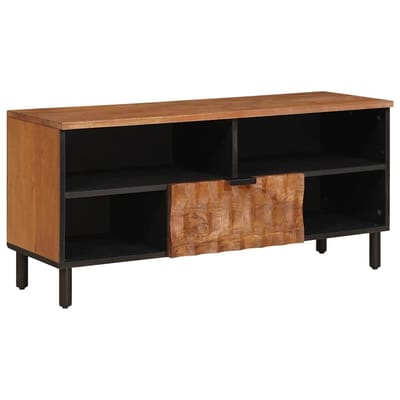 vidaXL - TV - Kast - met - lade - Acacia - Bruine - Afwerking - 100 - x - 33 - x - 46 - cm