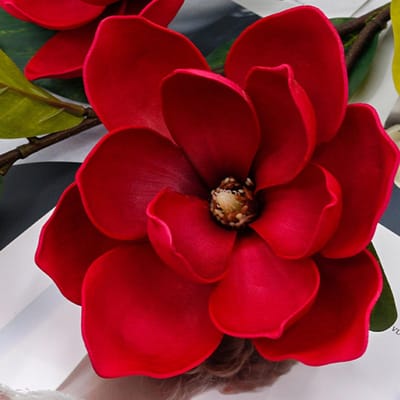Kunstmatige Yulan-bloem met lange steel, nepbloemenboeket in vaas, bloemstuk voor huisdecoratie Type 4