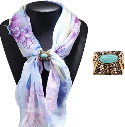 Sjaal gesp - Diamond moon goud - Vestsluiting - Modieuze Gesp geschikt voor Zijden sjaaltjes Goud- vestclip dames -vestsluiting dames - vestclip - vestsluiting vestclip - sjaalspeld - vestspeld - vestklem