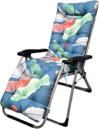 Ligstoelkussen - Relaxfauteuil kussen - Buiten Zitten - Bevestigingsbanden - 170 x 53 cm - Orchidee