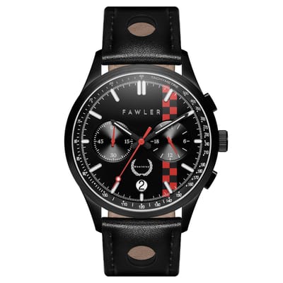 Monterey | Limited Edition Zwart Racehorloge