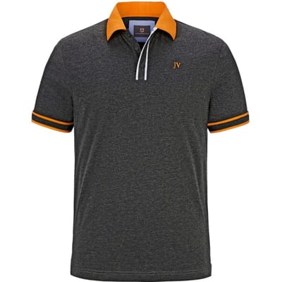 Jan Vanderstorm herren Poloshirt - 52/54 - donkergrijs - Plus Size