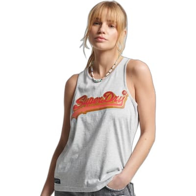 Superdry Vintage Vl Seasonal Mouwloos T-shirt Wit S Vrouw