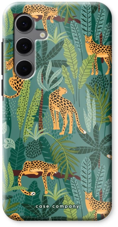 Case Company® - Hoesje geschikt voor Samsung Galaxy S24 FE hoesje - Luipaard 2 - Tough Case - Maximale Bescherming alle Kanten en Schermrand