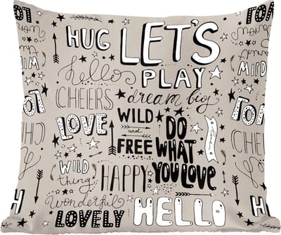 Sierkussens - Kussentjes Woonkamer - 60x60 cm - Quotes - Spreuken - Kinderen - Woorden - Kids - Baby