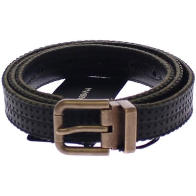 Dolce & Gabbana Blauwe Lederen Logo Riem