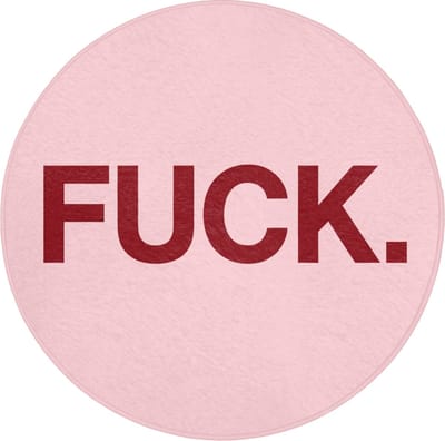 Badmat rond 70x70 cm - Antislip - Statement - Krachtig - Roze - Badmatten voor badkamer - Badkamermat - Douchemat - Ronde badkamer mat