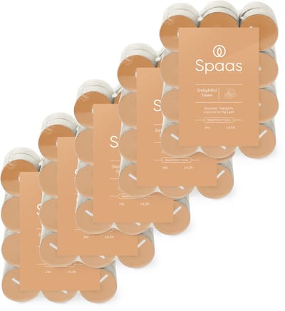 Spaas Geurtheelichtjes - 120 kaarsen - Kokos en Vijgenblad - circa 4,5u - Delightful Dawn