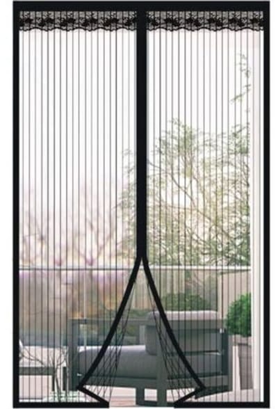 Zwart magnetisch muggennet, 150x220cm