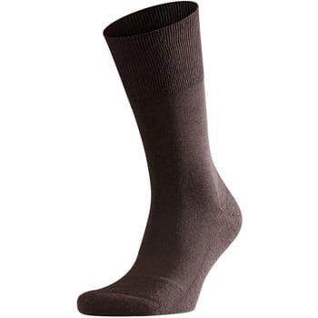 FALKE Airport Plus eenkleurig wol katoen sokken heren bruin - maat 43-44