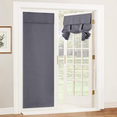 Dailygoods - Grijze Verduisteringsgordijnen voor Raamdeuren - 2 Stuks 70 x 240 cm met Klittenbandsluiting