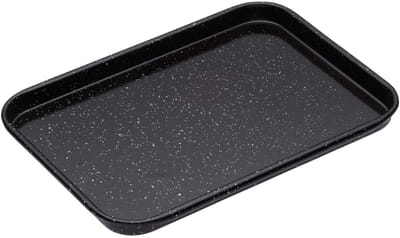 SnelShoppen - Small Griddle 24x18 cm, Inductie Geschikt, 1 mm Staal, Zwart, Kleurvast, Geschikt voor Oven tot 220°C - Perfect voor Kinderen, BBQ, Keuk