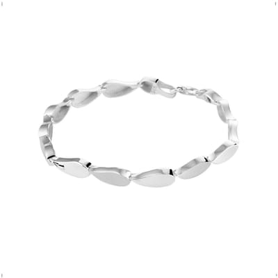 YO&NO - Armband - Zilver - Druppel - 5.6mm - 19cm - Sieraden Vrouw - Gerhodineerd - Zilver 925