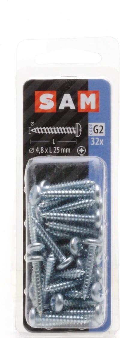 32x SAM Zelftappende schroef cyl. kop G2 818388