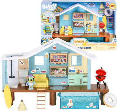 BLUEY - Bluey's Beach Hut Speelset met exclusief beeldje en meer dan 10 accessoires