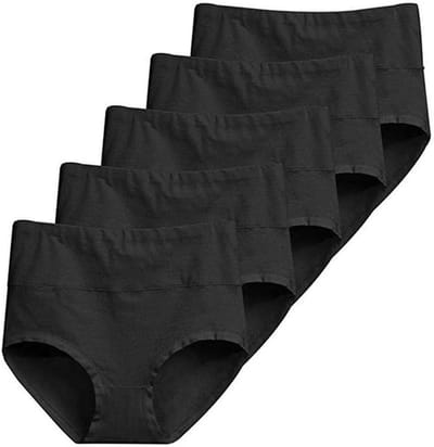 Zachte Katoenen Ondergoed voor Dames, Ademend, Hoge Taille, Volledige Dekking, Multipack met Comfort en Stijl
