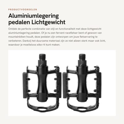 Dailygoods- Pedalen Lichtgewicht Aluminiumlegering - Pedalen Racefiets - Pedalen Mountainbike - Antislip - Verstelbaar - Compact 7.5x3.5x2.5cm