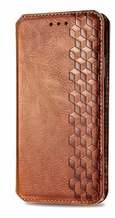 Hoesje geschikt voor Samsung Galaxy A26 - Bookcase - Pasjeshouder - Portemonnee - Diamantpatroon - Kunstleer - Bruin