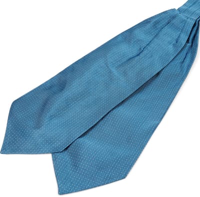 Zijden Blauwe Sjaaldas met Polkadotmotief