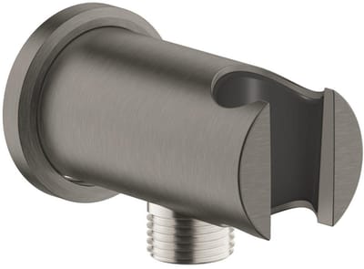GROHE Rainshower Wandaansluitbocht - 1/2" - met houder - ronde rozet - brushed hard graphite (antraciet)