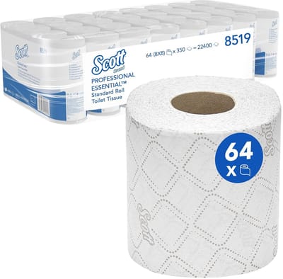 Toiletpapier Rollen - Zacht WC Papier - Dagelijks Gebruik - FSC Gecertificeerd - 64 Rollen - Wit