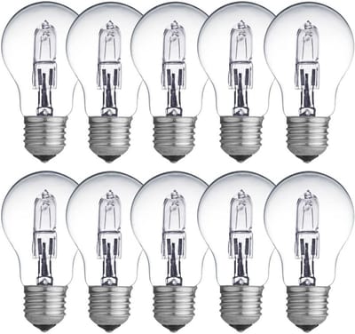 10x Dim-bare Eco Halogeenlamp Kooilampformaat E27 Helder Gloeilamp Vervanger 28W