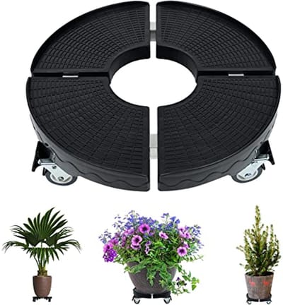 Plantenroller met wielen 39-52 cm - Verstelbare bloempotstandaard voor binnen en buiten - Draagcapaciteit tot 300 kg