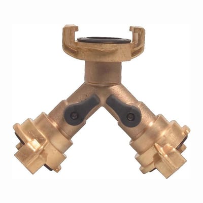bevo MEGA Y-Stuk Snelkoppeling Messing Slangmaat 9,5-38 mm Kraanafsluiting - 420535