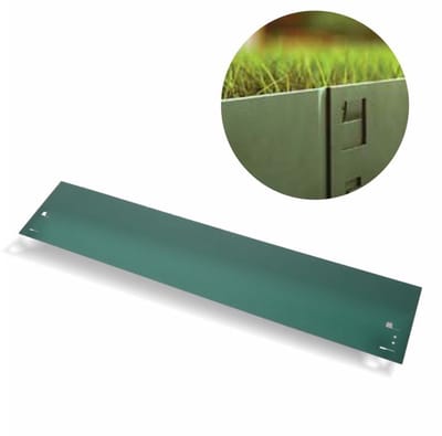 Borderrand metaal 13,5cm x 120cm Groen | Gazonrand | Kantopsluiting