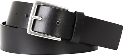 BOSS leren heren riem - zwart