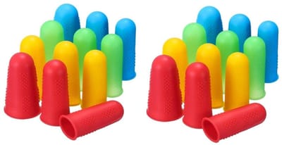 Didiseaon 2 Sets 12 Stuks Vinger Beschermer Siliconen Vinger Vingerbeschermer Vinger Dekking Beschermende Vingerbescherming Vingertoppen Rubber Duim Beschermende Hoes Silicagel