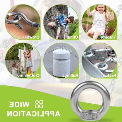 20 Stuks M6 Ringmoeren van RVS - Oogmoeren voor Touwbevestiging, Trailer en Tuinbouwtoepassingen