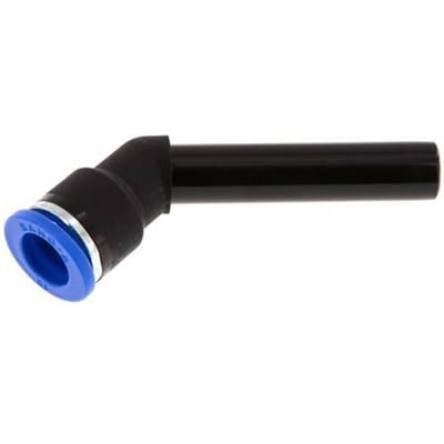 10mm x 10mm 45 graden L-verbinding PA 66 Insteekfitting Plug Lange Huls NBR [2 Stuks]