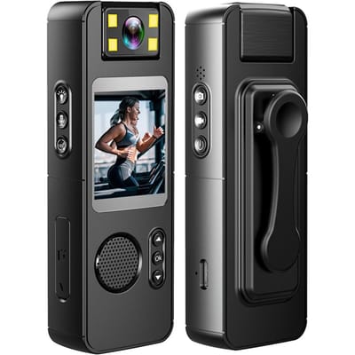 1080P Bodycamera met Audio- en Video-opname Draagbare Bodycam WiFi Camera Camcorder met 180 graden zwart