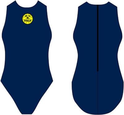 Turbo Basic Waterpolo Zwemkleding Blauw 11-12 Years Meisje