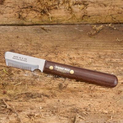 Mars Coat-King Klassieke trimmer – Roestvrij staal – Houten handgreep – Middellange vacht – Ergonomisch ontwerp
