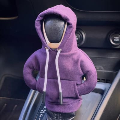Housse à capuche de changement de vitesse de voiture, sweat-shirt mignon, couvercle de pommeau de levier de vitesse, décoration de poignée, convient au changement de vitesse universel automatique manuel de voiture