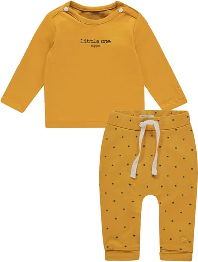 Noppies - kledingset - 2 delig - Broek Kris Oker met sterretjes - Shirt Hester Oker - Maat 44