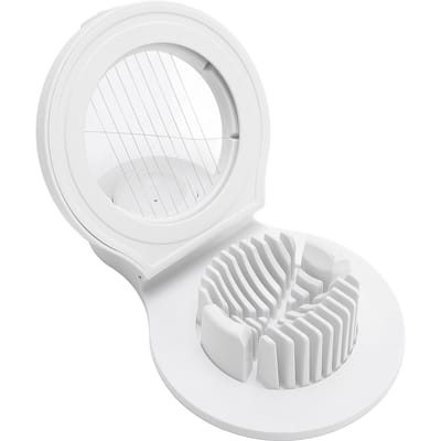 Eiersnijder met roestvrijstalen draden Multifunctionele hardgekookte eiersnijder voor de keuken L(for 6.5-9kg) white