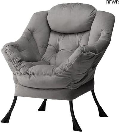 Fauteuil - Lounge stoel - Ontspannen lezen - Met opbergvakje - 95x80x64 cm - Donkergrijs