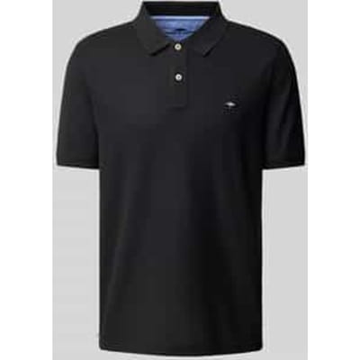 Fynch-Hatton Polo Uni Cotton Zwart / male
