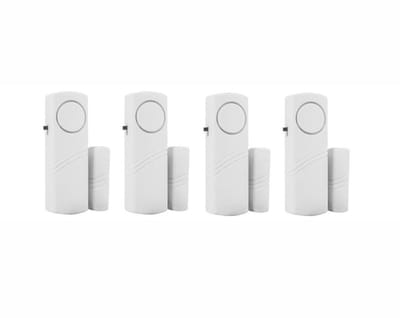 Banzaa Draadloos Inbraakalarm Magnetische Sensoren – 4 Stuks – Wit – 90 dB | Deur en Raam Beveiliging | Woningbeveiliging