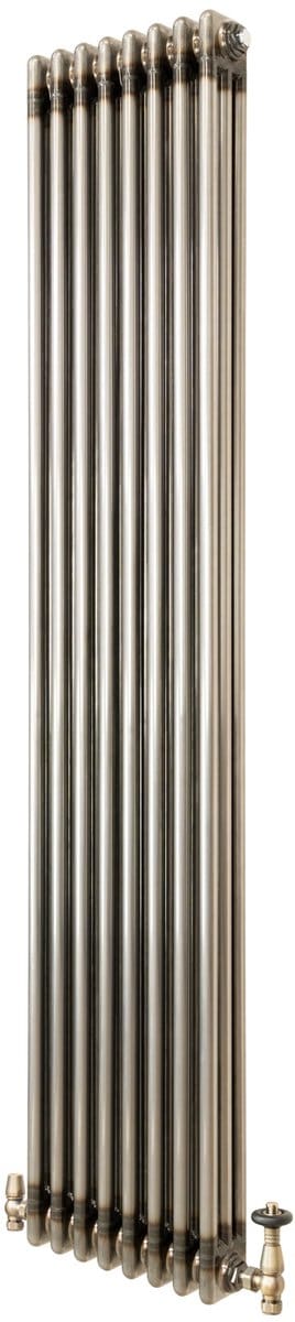 Kolomradiator - 3-kolom 1800x380 mm - ruw metaal - incl. kraan