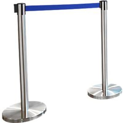 Afzetpaal met trekband RS-Guideline GLA 55, Kleur trekband blauw, set van 2