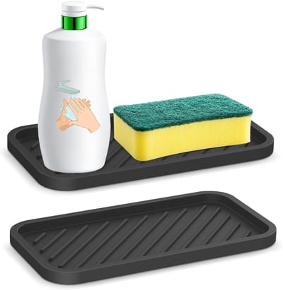 Cosensi - Silicone Trays - Hittebestendig - Perfect voor Keuken - Zwart - Organiser - Bescherming voor Werkblad